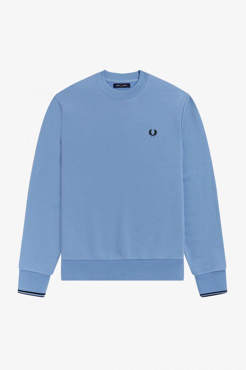 Blue Fred Perry Crew Neck Men's Sweatshirts | PH 1574WNBY